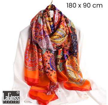 LaGloss Luxe XL Bohemian Sjaal Oranje - 180 x 90 cm