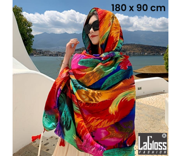 LaGloss Tijdloze Vintage Tie Dye Print 2 Sjaal - 180 x 90 cm