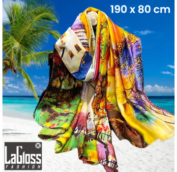LaGloss Luxe Gele XL Bohemian Sjaal - 190 x 80 cm