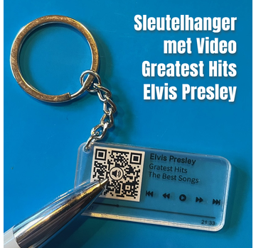 Allernieuwste.nl QR Sleutelhanger Pop Legende ELVIS PRESLEY *