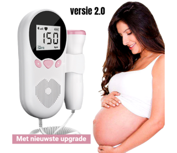 Allernieuwste.nl® Baby Doppler Hartslagmeter Versie 2.0  - Rose