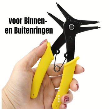 Allernieuwste.nl 2-in-1 Borgringtang Binnen- en Buitenringen - Geel