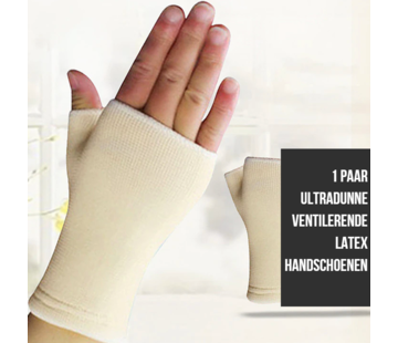 Allernieuwste.nl 1 PAAR Ultradunne Pols Handschoenen - WitEcru **