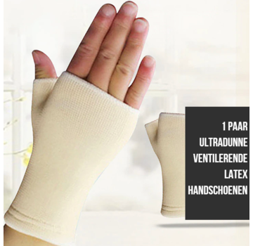 Allernieuwste.nl 1 PAAR Ultradunne Pols Handschoenen - WitEcru **