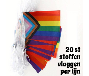 Allernieuwste.nl Vlaggenlijn LGBTQ Regenboog Pride - 20 vlaggen