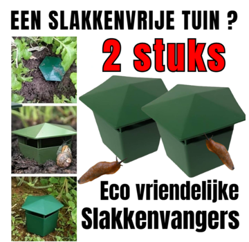 Allernieuwste.nl 2 STUKS Slakkenvallen Vijfhoek - Groen