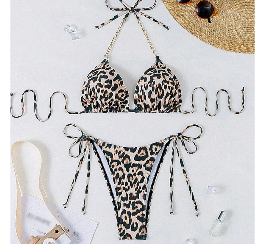 LaGloss® Luipaardprint Bikini Set - Zomer - beach swimsuit - strand bikini zwembad - 2-delig  - Maat M **