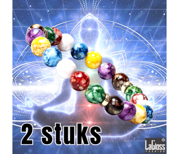 LaGloss 2 STUKS Chakra Kralen Armbanden