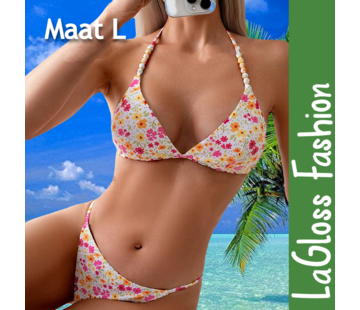 LaGloss Bloemenprint Bikini Set - Maat L