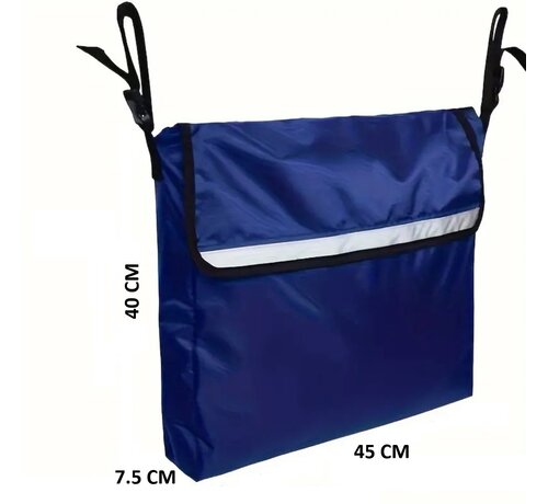 Allernieuwste.nl Allernieuwste.nl® Zeer Ruime Rolstoel Tas Blauw - Rollator Opbergtas - Scootmobiel Tas - Rolstoeltas - Blue - 45 x 40 cm %%