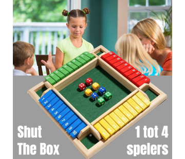 Allernieuwste.nl Shut the box - Dobbelspel - 1 - 4 spelers - KLEUR