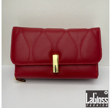 LaGloss Clutch Rood met Goudkleurige sluiting - 25 x 6 x 13 cm