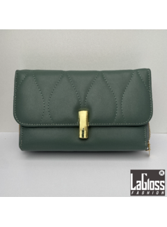 LaGloss Clutch Bos Groen met Goudkleurige sluiting - 25 x 6 x 13 cm