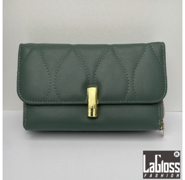 LaGloss Clutch Bos Groen met Goudkleurige sluiting - 25 x 6 x 13 cm