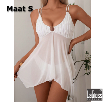 LaGloss 2-delige Tankini Set WIT - Maat S