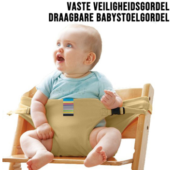 Allernieuwste.nl Draagbare Babystoelgordel - Khaki