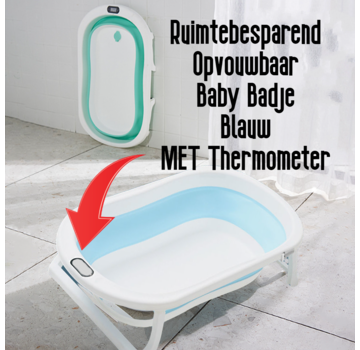 Allernieuwste.nl Opklapbaar BabyBad met Thermometer - Blauw
