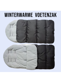 Allernieuwste.nl Winterwarme Voetenzak voor Buggy en Kinderwagen - Grijs/Zwart