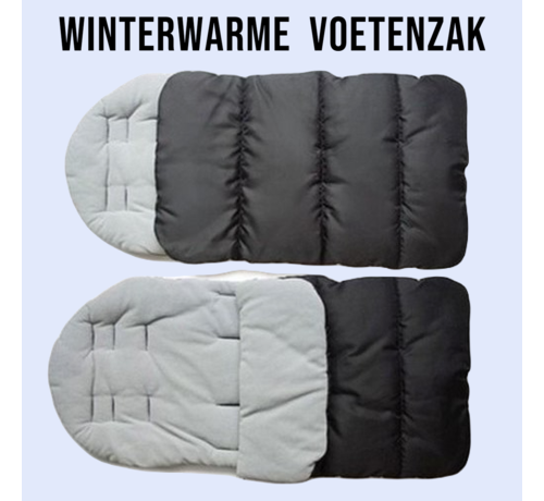 Allernieuwste.nl Allernieuwste.nl® Winterwarme Voetenzak voor Buggy en Kinderwagen - Universele Slaapzak Grijs/Zwart