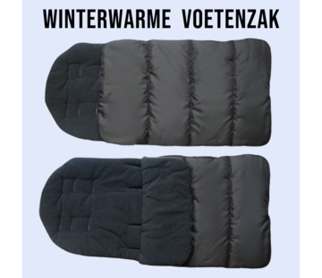 Allernieuwste.nl Winterwarme Voetenzak voor Buggy en Kinderwagen - Zwart/Zwart