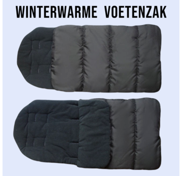 Allernieuwste.nl Winterwarme Voetenzak voor Buggy en Kinderwagen - Zwart/Zwart