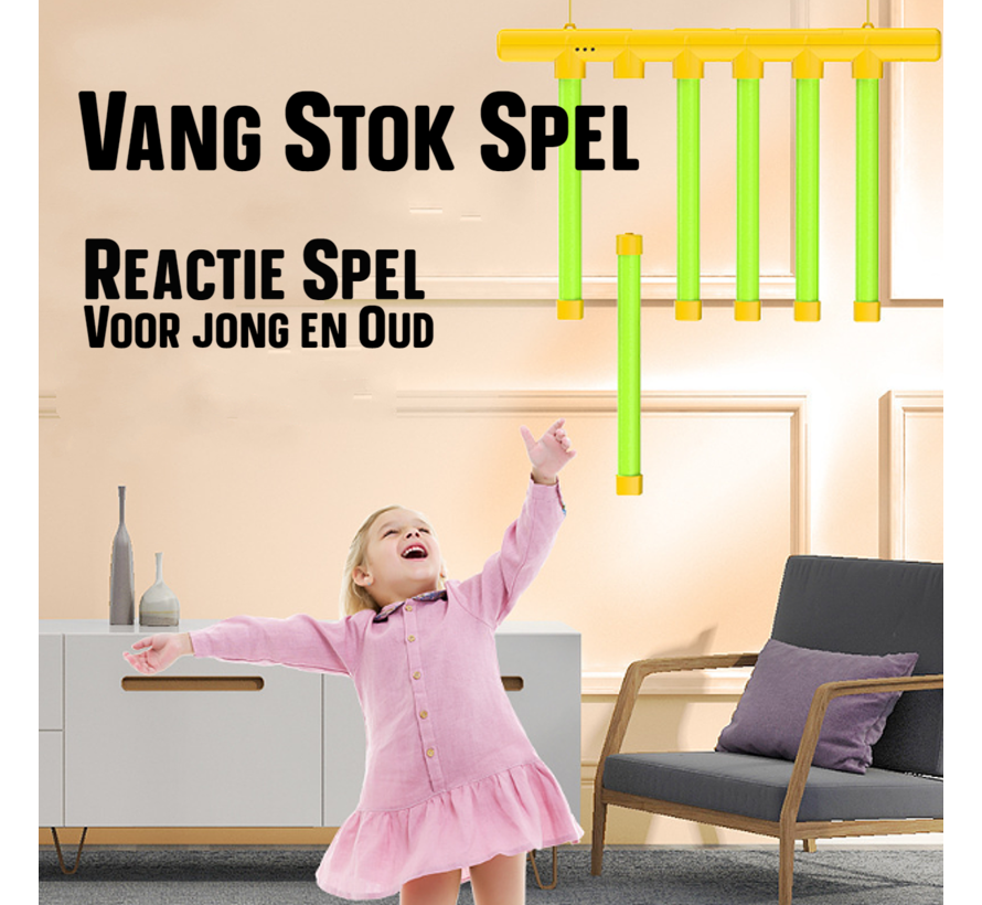 Allernieuwste.nl® Vang Stok Spel Reactie Spel met Vallende Stokken - Uren Spelplezier - Complete Set