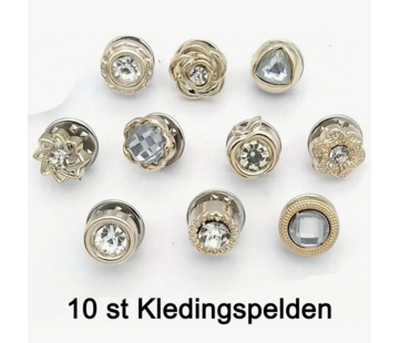 LaGloss 10 Stuks Strass Veiligheidsspelden *