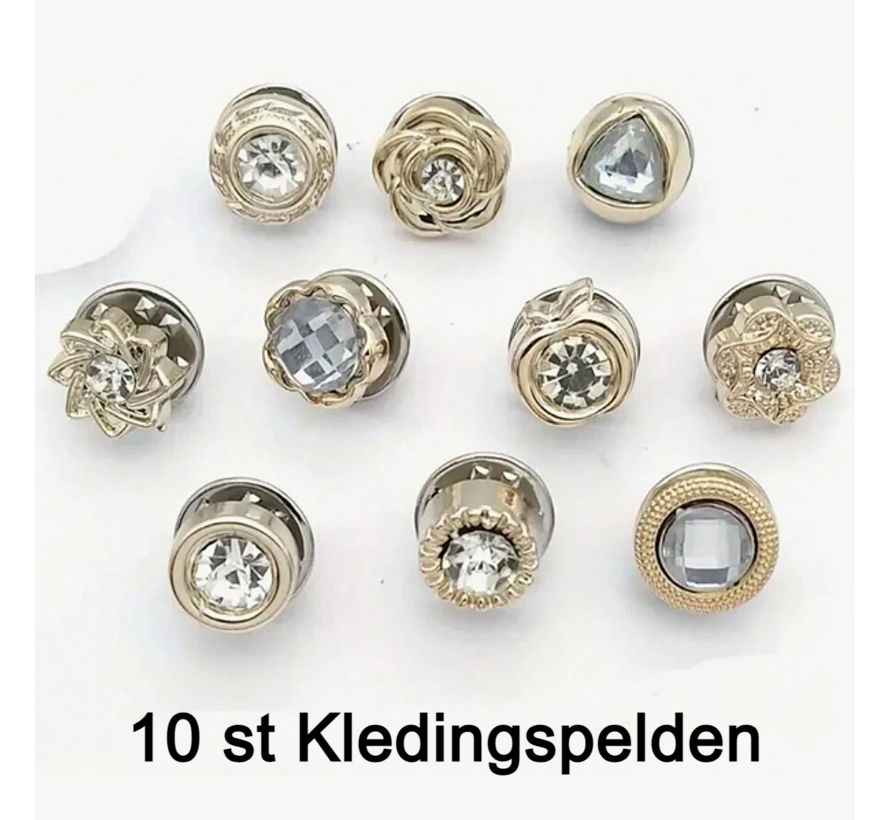 LaGloss® 10 Stuks Strass Veiligheidsspelden - Mode Clips en Broches voor Kleding - Veiligheidsaccessoires **