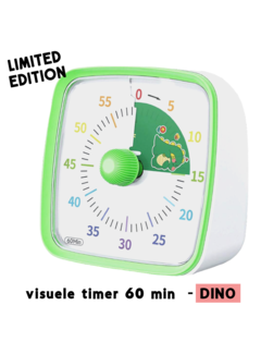 Allernieuwste.nl Visuele Afteltimer 60 Min met Nachtlamp- Dino Groen