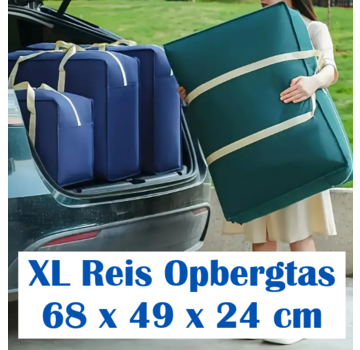 Allernieuwste.nl Extra Grote Quilt Opbergtas Donkerblauw - 68 x 49x 24 cm