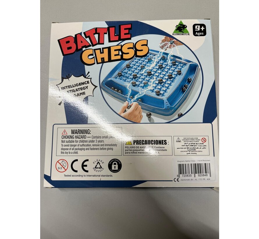 Allernieuwste.nl® NIEUW Spel Magnetic Battle Chess voor 1 tot 4 Personen - Logisch Nadenken - Vanaf 9 - 99 jaar - Multiplayer Gezelschapsspel