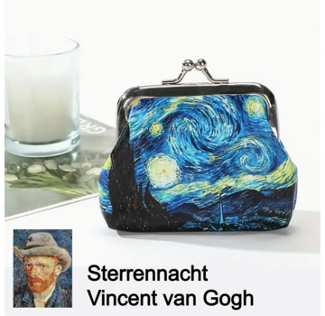 LaGloss Van Gogh Sterrennacht Beugelportemonnee - Kunstleer/Katoen **