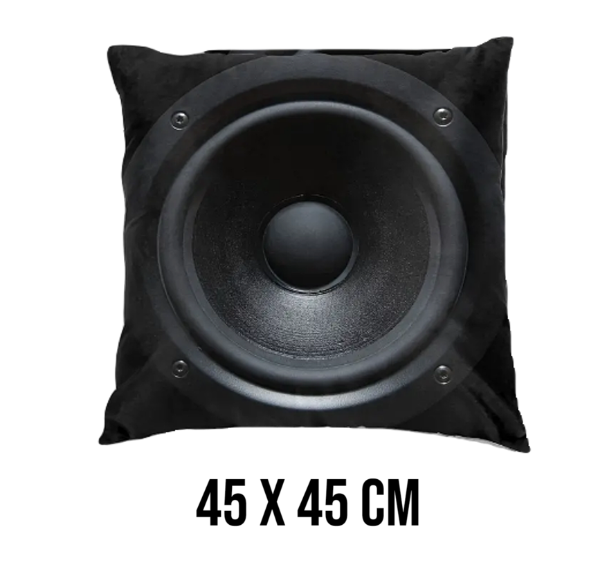 Allernieuwste.nl® Kussenhoes Speaker Zwart Kussen Polyester - Kussenovertrek - Kleur 45 x 45 cm %%