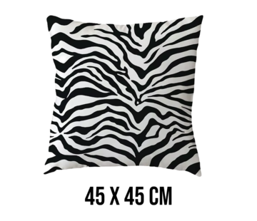 Allernieuwste.nl Kussenhoes Zebra Zwart Wit 2 - 45x45cm