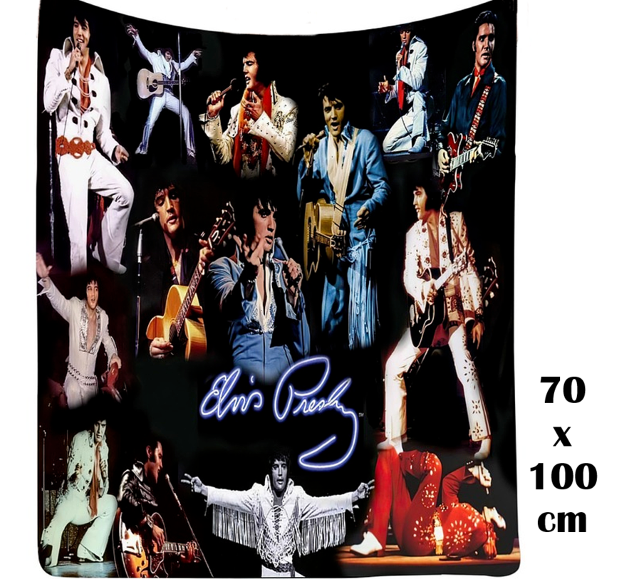 Allernieuwste.nl® Urban Loft Wandkleed Wandtapijt ELVIS Presley Compilatie Wanddecoratie Minimalisme Muurkleed Tapestry - Muziek- 70 x 100 cm