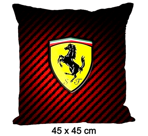 Allernieuwste.nl Allernieuwste.nl® Kussenhoes Ferrari Logo Kussen Polyester - Kussenovertrek - 45 x 45 cm %%