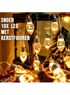 Allernieuwste.nl LED Kerstverlichting Slinger - 10 Kerstfiguren - 150 cm