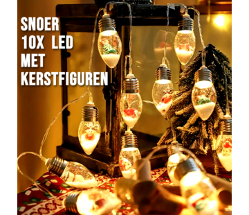 Allernieuwste.nl LED Kerstverlichting Slinger - 10 Kerstfiguren - 150 cm