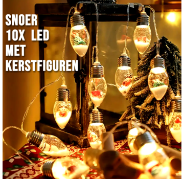 Allernieuwste.nl LED Kerstverlichting Slinger - 10 Kerstfiguren - 150 cm