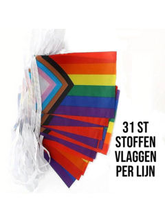 Allernieuwste.nl Vlaggenlijn LGBTQ Regenboog Pride - 31 vlaggen