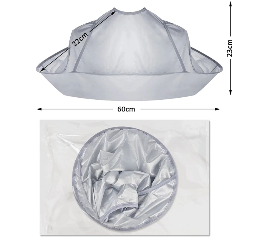 Allernieuwste.nl® Haarknip Kappersmantel Cape - Thuis Haren Knippen - Wassen - Verven - Man/Vrouw - Waterbestendige Kapmantel - Thuiskappers