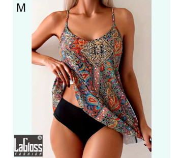 LaGloss Tankini Paisley Bikini - Maat M