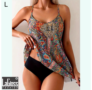 LaGloss Tankini Paisley Bikini - Maat L