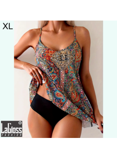 LaGloss Tankini Paisley Bikini - Maat XL