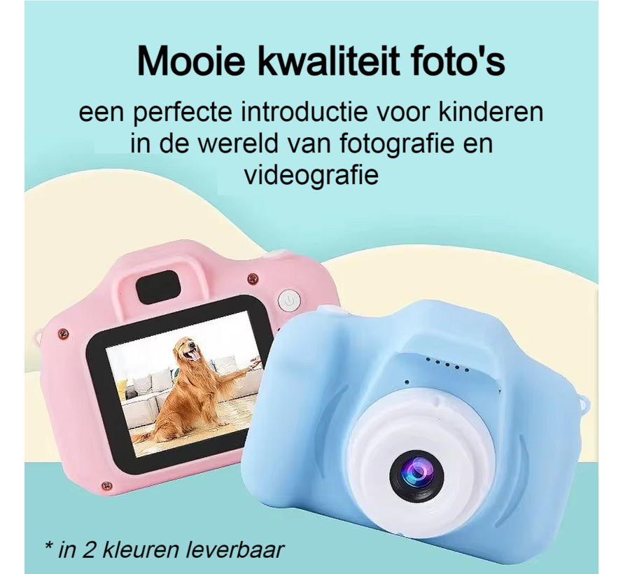 Allernieuwste.nl® Mini Digitale HD Camera Video + Foto Kinderen USB2.0 1080P - Kleur Rose