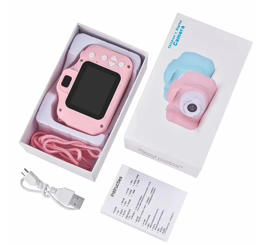 Allernieuwste.nl® Mini Digitale HD Camera Video + Foto Kinderen USB2.0 1080P - Kleur Rose