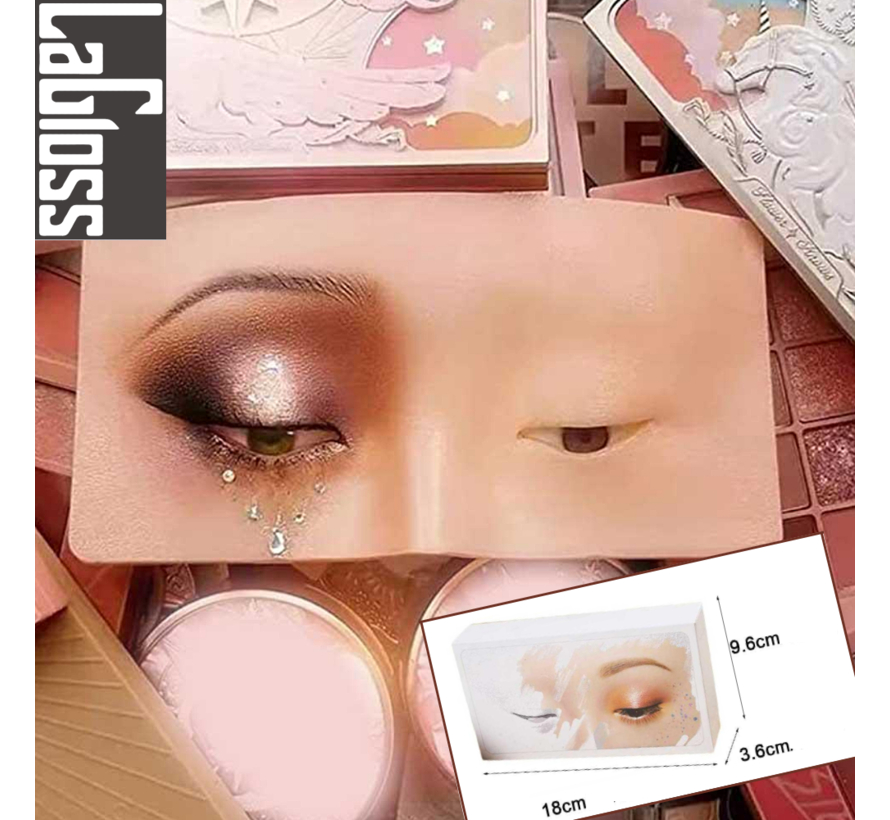 Lagloss® Realistische 3D Siliconen Gezicht Oefenbord Voor Wenkbrauwen en Oog Make-Up