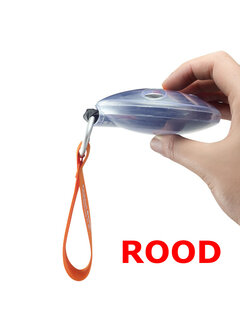 Allernieuwste.nl 2 Stuks Oprolbare Boodschappentas - Rood