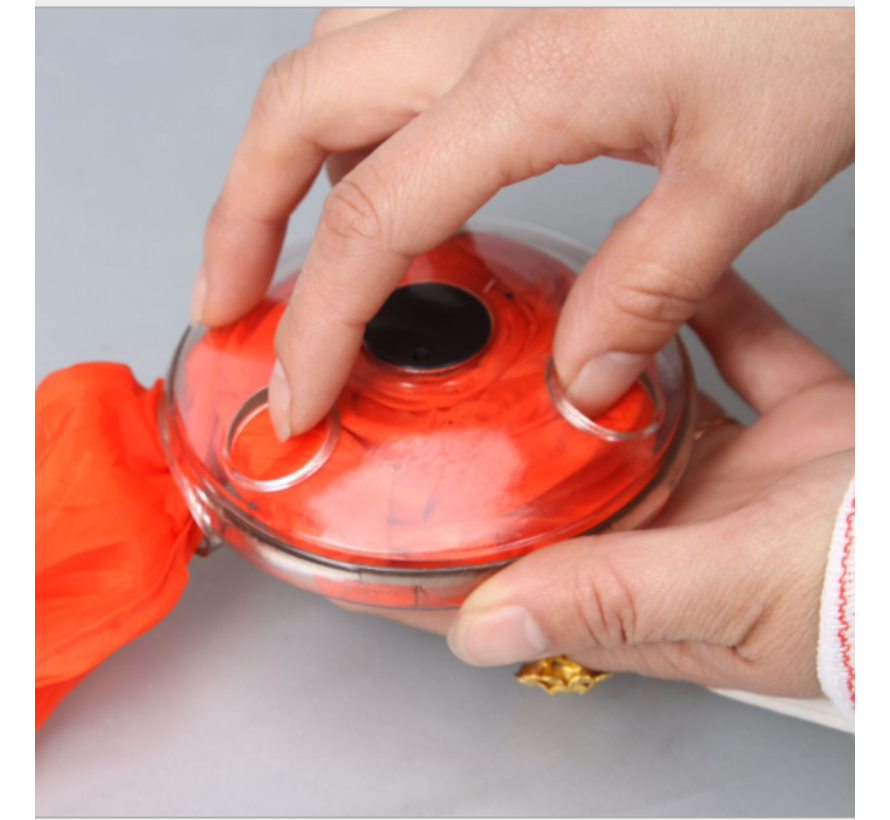 Allernieuwste.nl® Oprolbare Opvouwbare Boodschappentas - Draagbare Schoudertas - 2 Stuks - Oranje ##