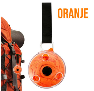 Allernieuwste.nl 2 Stuks Oprolbare Boodschappentas - Oranje